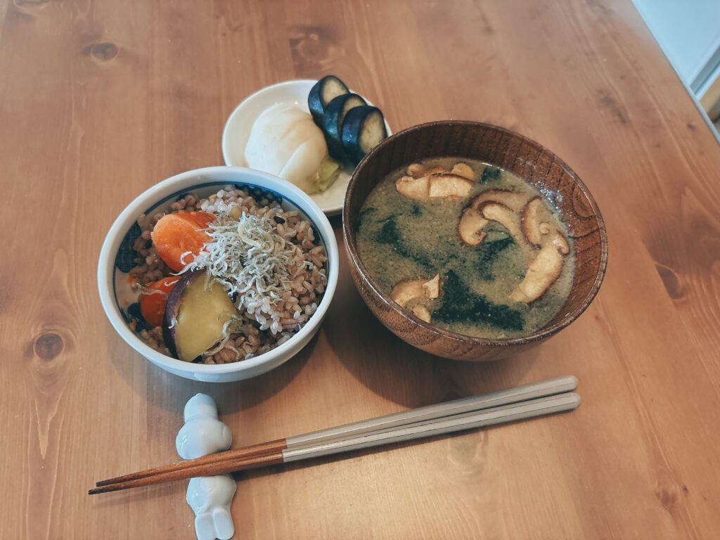 私の一汁一菜の朝ごはん