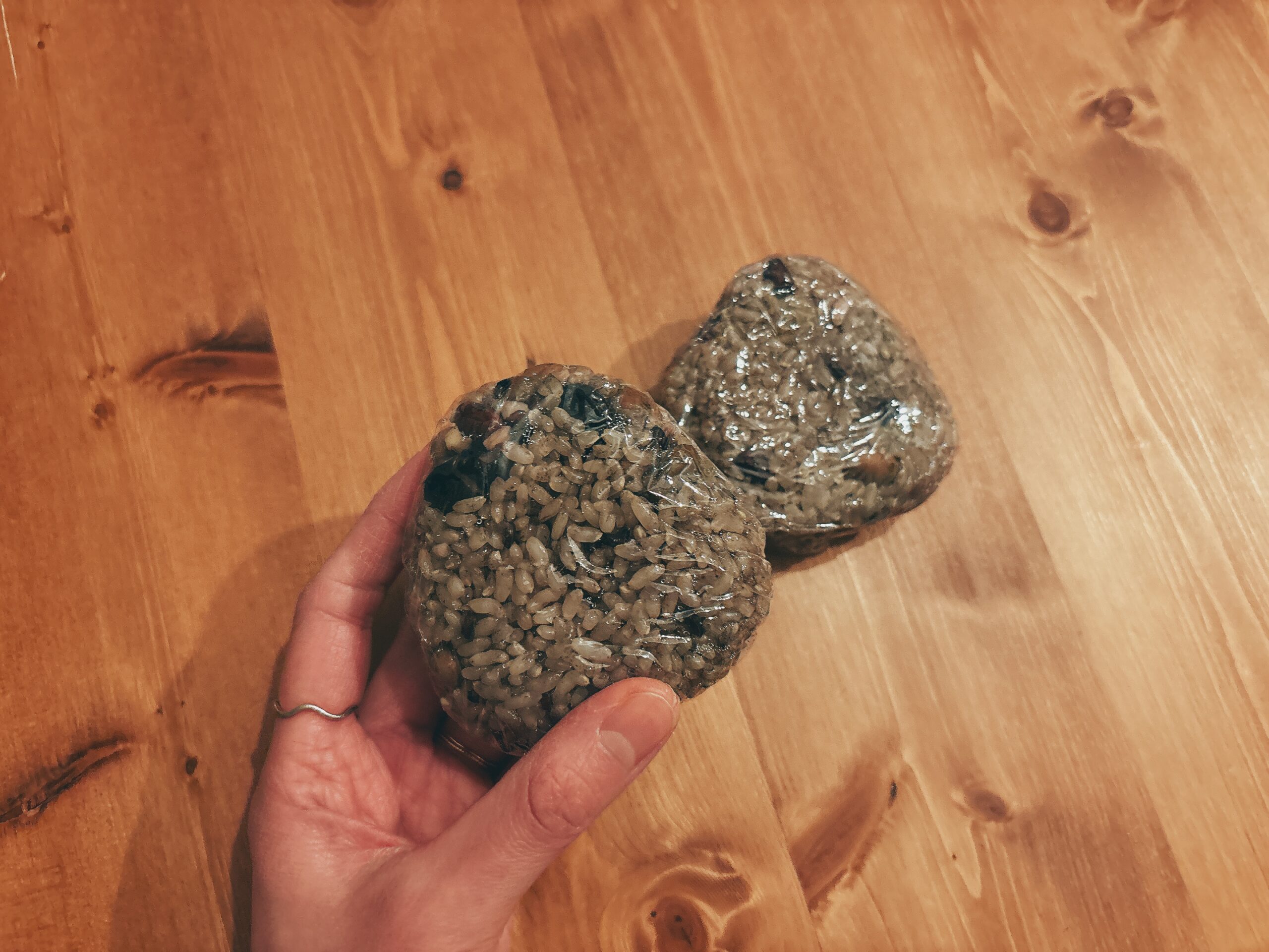 私も玄米おにぎり