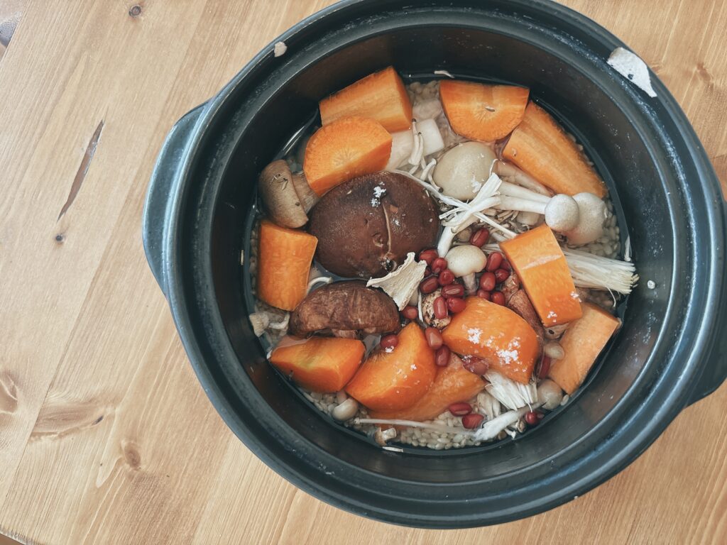 思いつきの炊き込みご飯