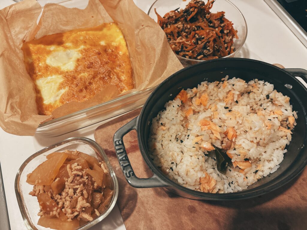 今日の子供達の朝ごはん