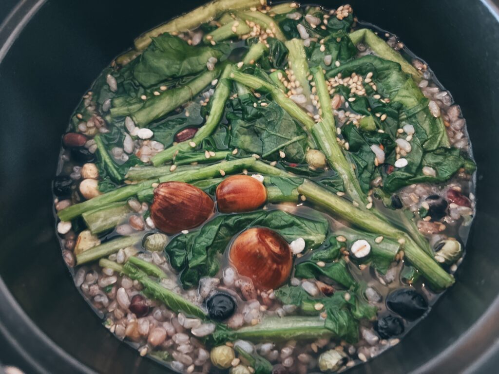 冷凍おにぎりで作る雑炊