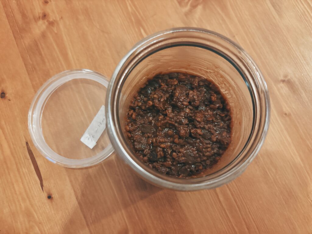 先日仕込んだひしお醤油