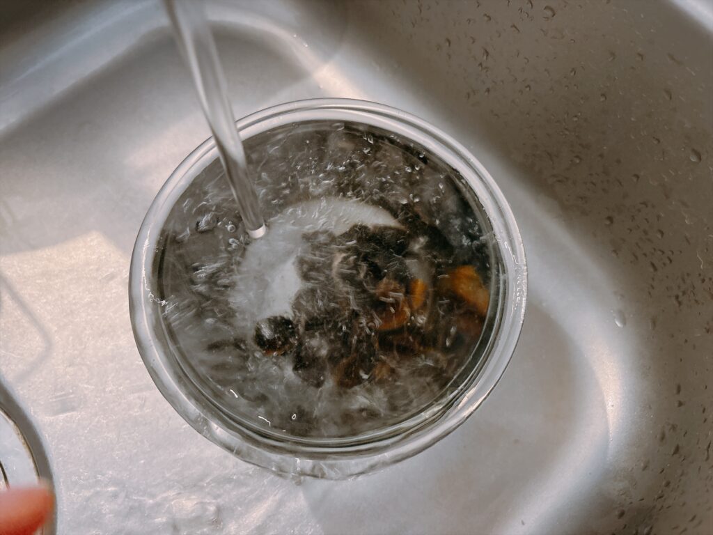 使う寸前に流水
