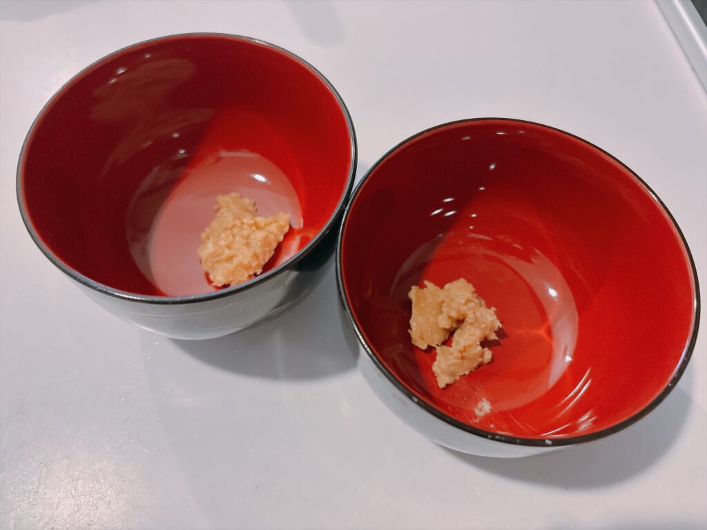 味噌は沸騰させません